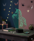 🦄✨ Lampe Illusion 3D Licorne Origami