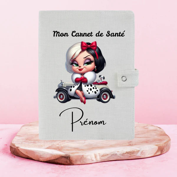 🖤🤍 Cruella – Protège Carnet de Santé Personnalisable