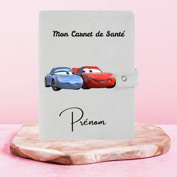 🚗💙 Cars x Sally – Protège Carnet de Santé Personnalisable