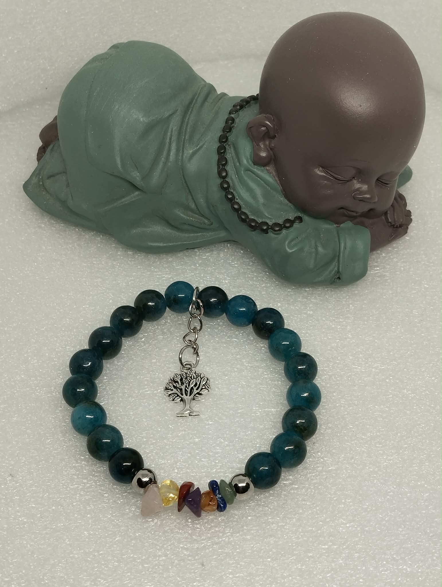 Bracelet Apatite • 7 Chakras • Arbre de Vie