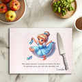 👑✨ Planche à découper Cendrillon Élégance – Verre 20 × 28,5 cm