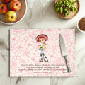 🤠❤️ Planche à découper Jessie Cowgirl – Verre 20 × 28,5 cm