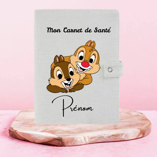 🐿️💛 Tic et Tac – Protège Carnet de Santé Personnalisable
