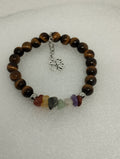Bracelet Œil de Tigre & 7 Chakras