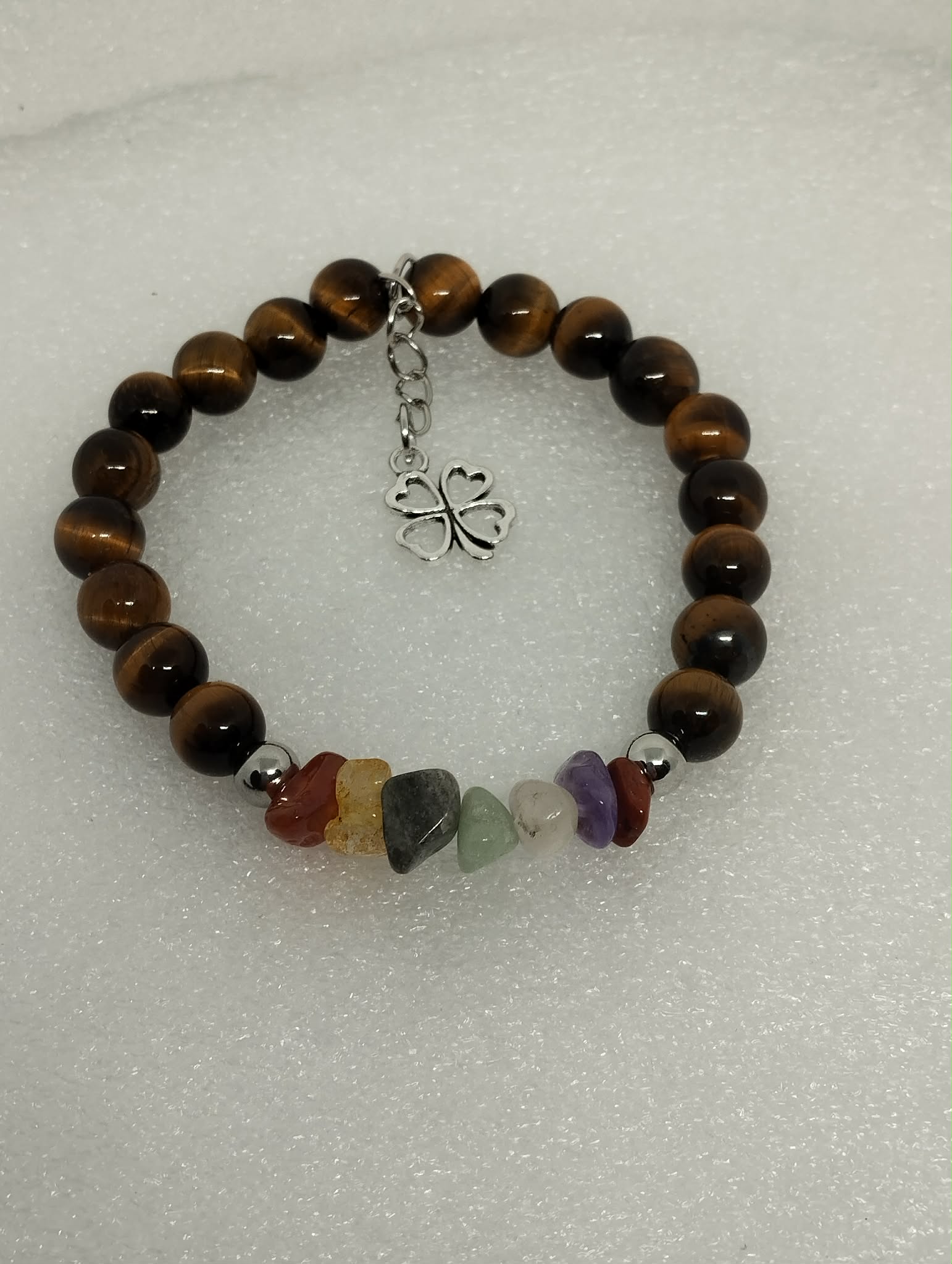 Bracelet Œil de Tigre & 7 Chakras