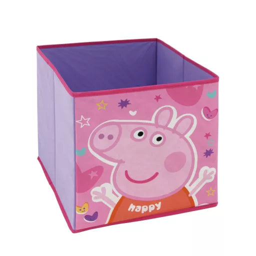 🐷📦 Boîte de rangement – Peppa Pig Happy – 31 x 31 x 31 cm