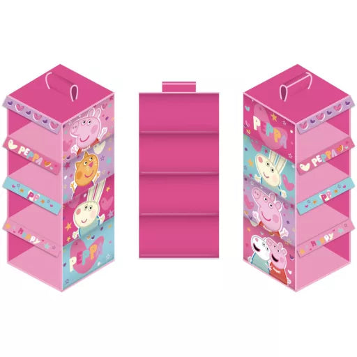 🐷🎀 Organisateur suspendu – Peppa Pig Happy – 4 compartiments
