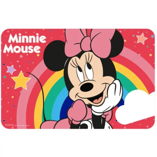 🌈🎀 Set de table – Disney Minnie : Arc-en-ciel – 43x28 cm – plastique