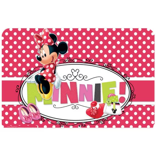 🎀⚪ Set de table – Disney Minnie à pois – 43x28 cm – plastique