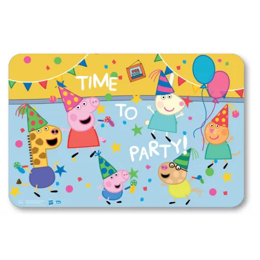 🎉🐷 Set de table – Peppa Pig Fête – 43x28 cm – plastique