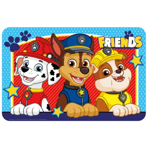 🐾🚒 Set de table – Pat’ Patrouille – 43x28 cm – plastique