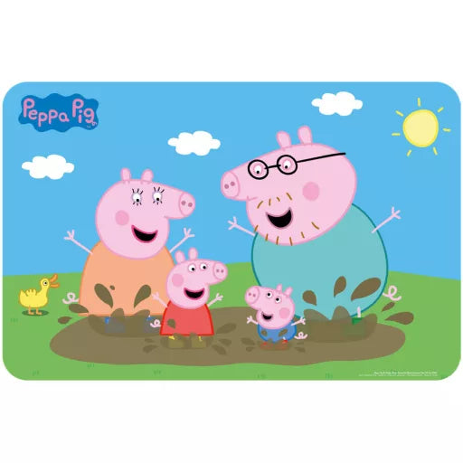 🐷💦 Set de table – Peppa Pig Bain de Boue – 43x28 cm – plastique