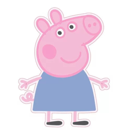 🐷 Coussin décoratif – Peppa Pig en robe bleue – 27 × 33 cm