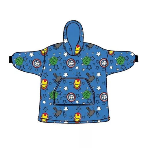 🦸♂️ Poncho polaire Avengers Mini Hero – Enfants 7 à 14 ans