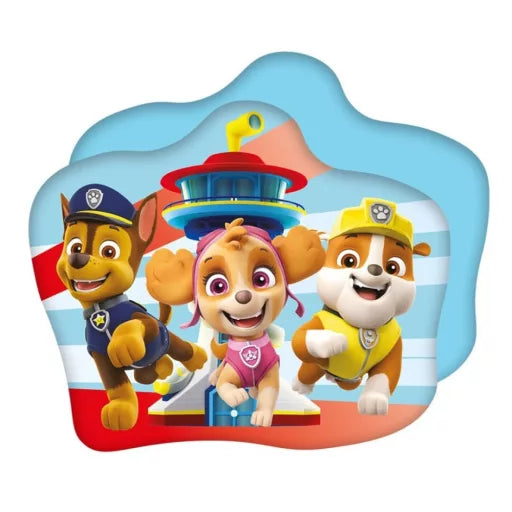 🐾 Coussin décoratif – Paw Patrol Trio – 35 × 27 cm