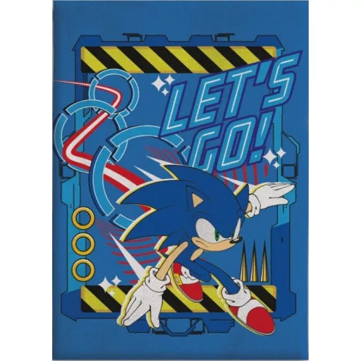 💨 Couverture polaire corail – Sonic le Hérisson, Let's Go – 110 x 150 cm
