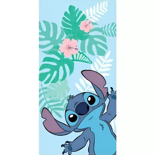 🌴 Serviette de bain Disney – Lilo & Stitch "The Star Dog Blue Island"