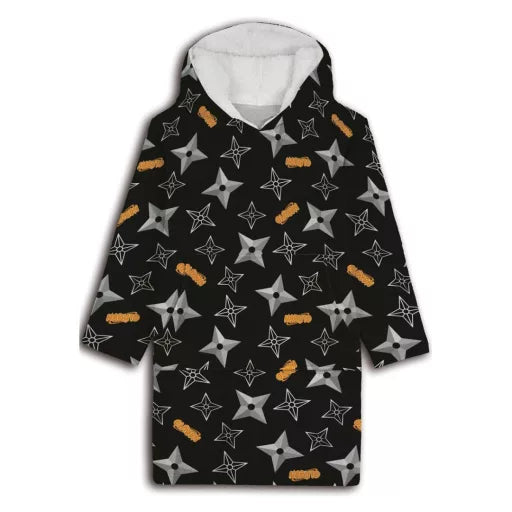 🌀 Poncho polaire Naruto Shuriken – Enfants 7 à 14 ans