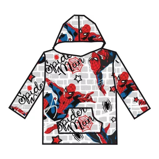 🕸️ Poncho polaire Spiderman Brick – Adulte – 85 × 85 cm