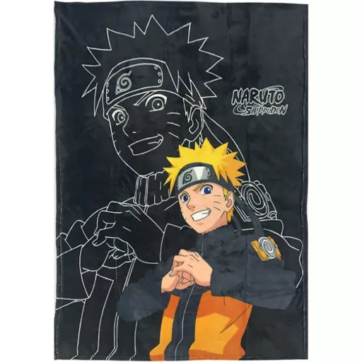 🍥 Couverture en flanelle – Naruto, Entraînement Ninja – 110 x 150 cm