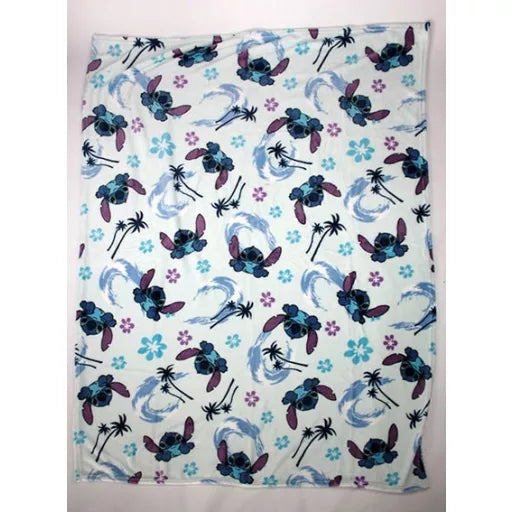 🌺 Couverture en flanelle Disney – Lilo & Stitch, Le Paradis des Chiens Étoiles – 110 x 150 cm