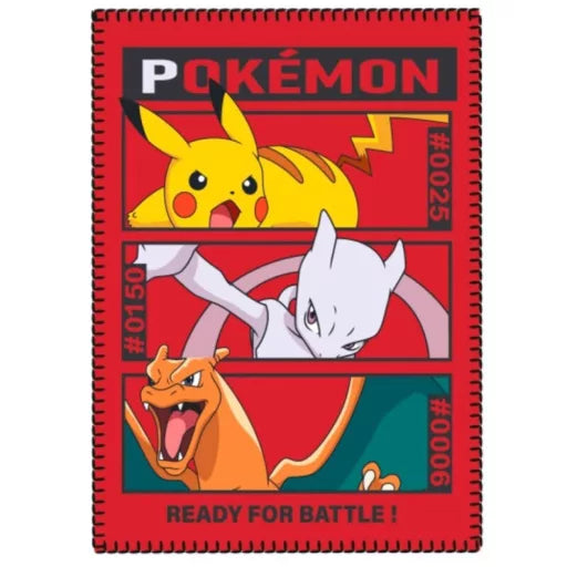 ⚡ Couverture polaire – Pokémon Battle – 100 x 140 cm