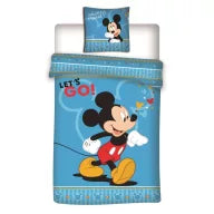 🐭 Parure de lit Disney Mickey Let's Go – 140×200 cm + taie 63×63 cm