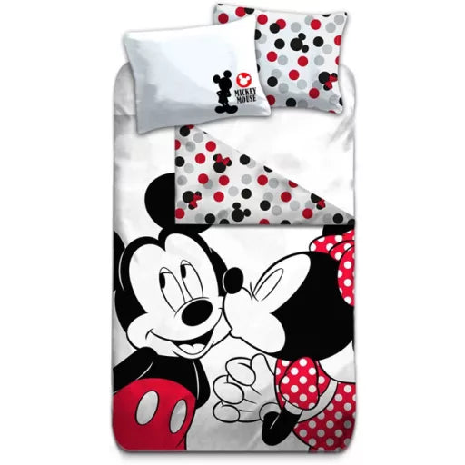 ❤️ Parure de lit Disney Minnie Mickey Love – 155×200 cm + taie 50×80 cm