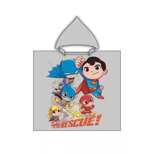 🦇🖤 Poncho de plage – Batman : DC Heroes Unite – séchage rapide – 100 % polyester – 55 × 110 cm