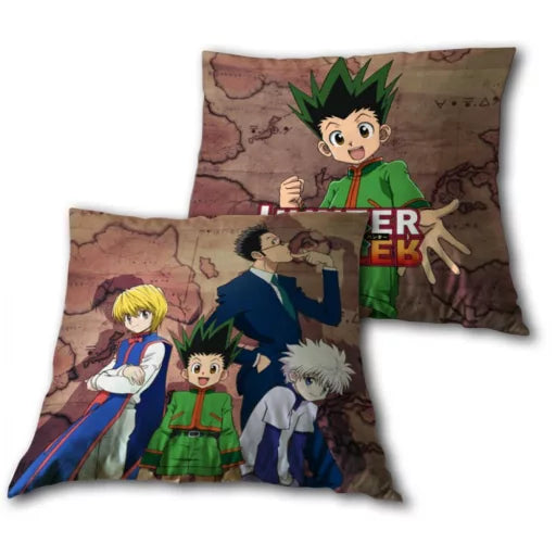 🎒 Coussin décoratif – Hunter X Hunter Journey – 35 × 35 cm