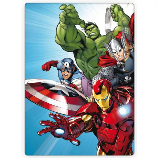 🛡️ Couverture polaire bleue – Marvel Avengers – 100 x 140 cm