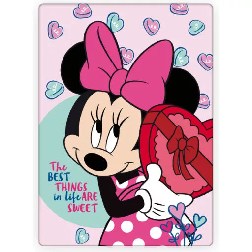 🎀 Couverture polaire – Disney Minnie Sweet – 100 x 140 cm