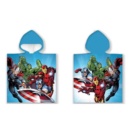🦸♂️🔥 Poncho de plage – Avengers : Fight – 100 % coton – 50 × 100 cm