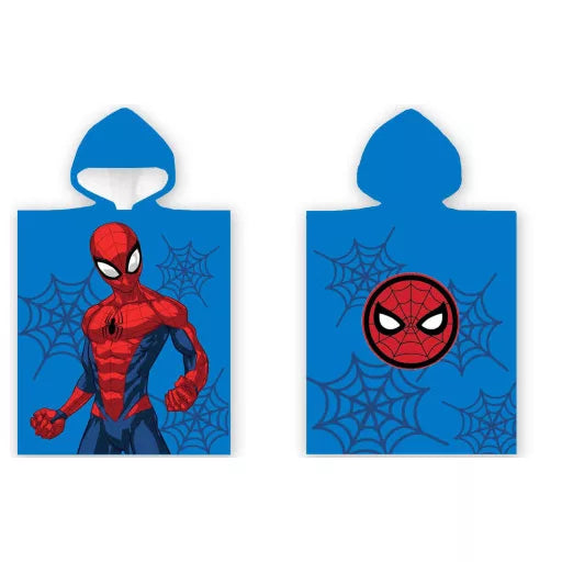 🕸️🧵 Poncho de plage – Spiderman : Webcraft – 100 % coton – 50 × 100 cm