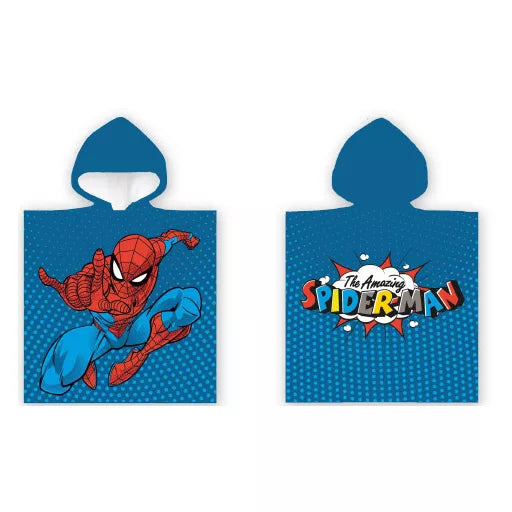 🕷️🌟 Poncho de plage – The Amazing Spiderman – 100 % coton – 50 × 100 cm