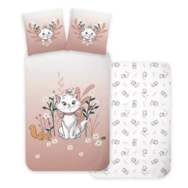 🐾 Parure de lit Disney Marie Ombre – 140×200 cm + taie 70×90 cm