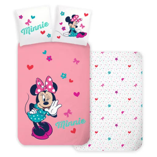 🎀 Parure de lit Disney Minnie Whisper – 140×200 cm + taie 70×90 cm