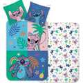 🌴⭐🌀 Housse de couette Disney Lilo & Stitch – Le Chien Étoile, Jungle Joyeuse – 140 × 200 cm + Taie 70 × 90 cm