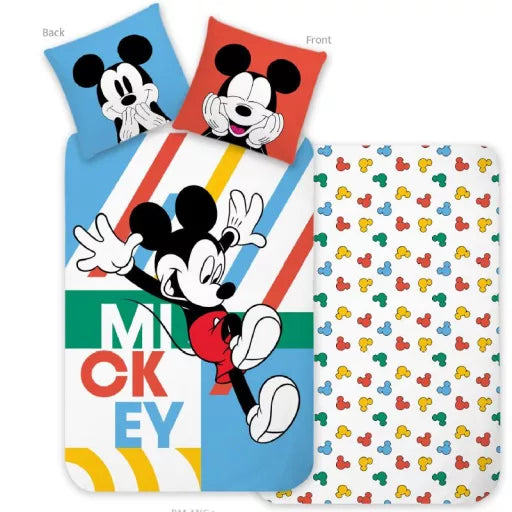 🐭 Parure de lit enfant – Disney Mickey « Jump » – 140×200 cm + Taie 70×90 cm