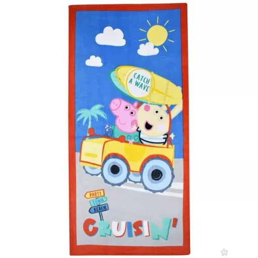 🌊 Serviette de bain Peppa Pig – Catch a Wave