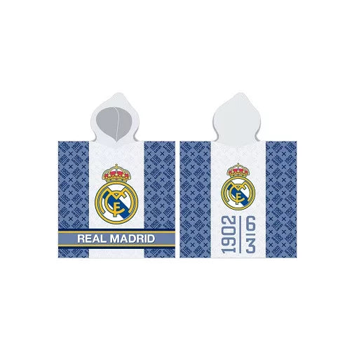 ⚽👕 Poncho de plage – Real Madrid Legend – 100 % coton – 60 × 120 cm
