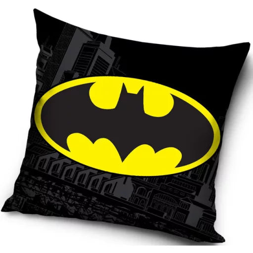 🦇🌑 Taie d’oreiller – Batman Dark – 40x40 cm – effet velours – coussin inclus