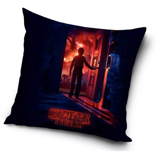 🚪🌌 Taie d’oreiller – Stranger Things Open Door – 40x40 cm – coussin inclus