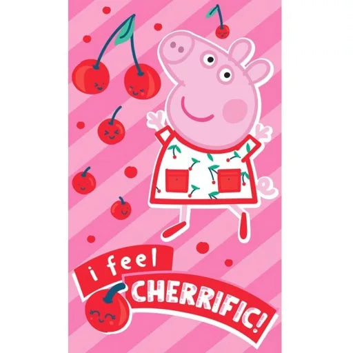 🍒 Serviette Peppa Pig Cherrific – 30x50 cm