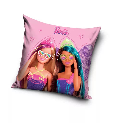 😎🌸 Taie d’oreiller – Barbie Lunettes de soleil – 40x40 cm – effet velours – coussin inclus