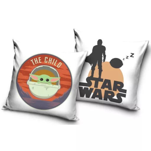 🌌👶 Taie d’oreiller – Star Wars The Child – 40x40 cm – effet velours – coussin inclus