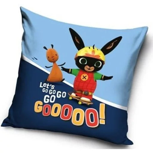 🐰🛹 Taie d’oreiller – Bing Skateboard – 40x40 cm – effet velours – coussin inclus