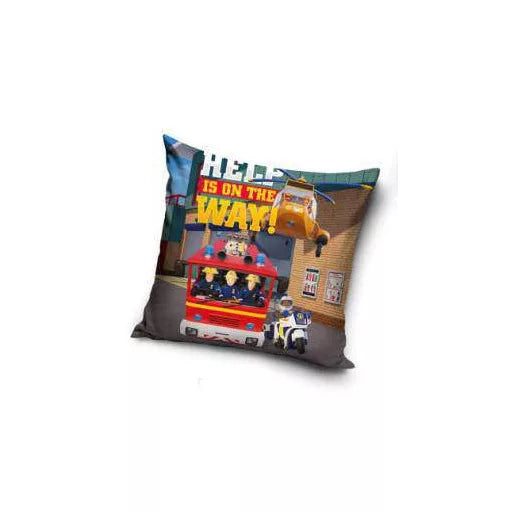 🚒👨🚒 Taie d’oreiller – Sam le pompier – 40x40 cm – coussin inclus
