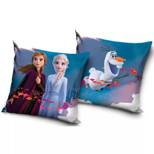 ❄️🌬️ Taie d’oreiller – Disney La Reine des Neiges Spirit – 40x40 cm – effet velours – coussin inclus