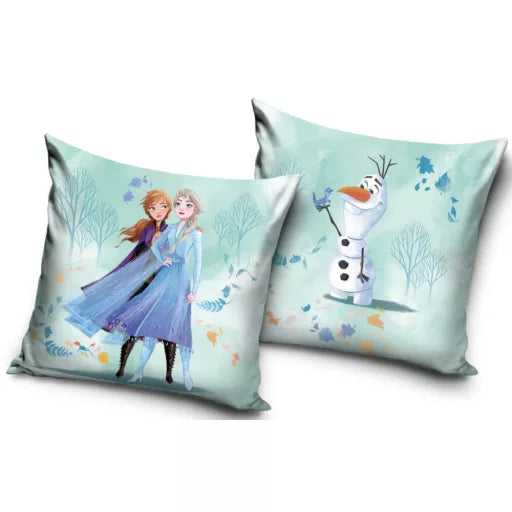 🌬️❄️ Taie d’oreiller – Disney La Reine des Neiges Murmures – 40x40 cm – effet velours – coussin inclus
